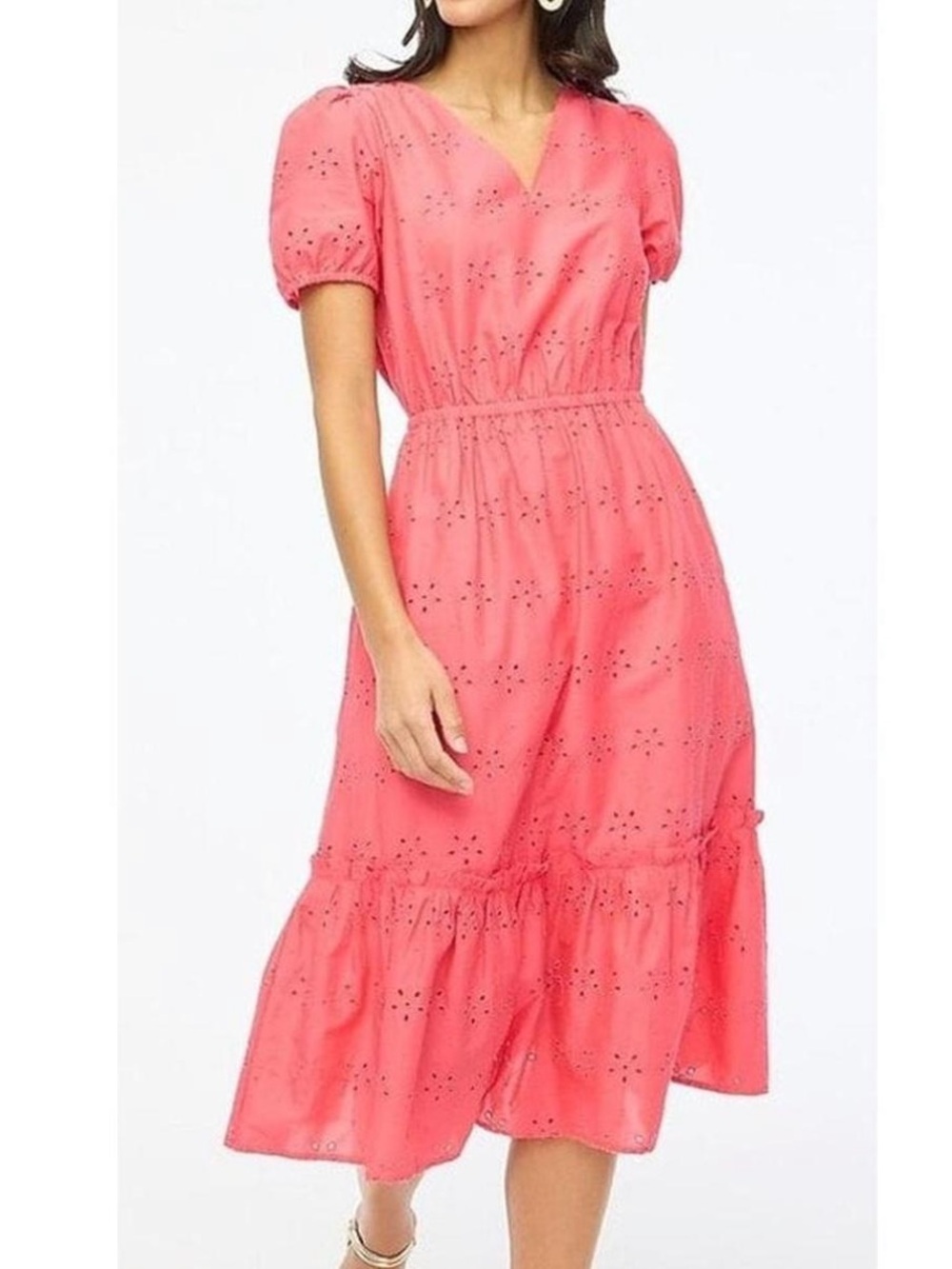 JCrew Eyelet Midi Dress
